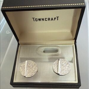 Towncraft Textured Silver Cufflinks